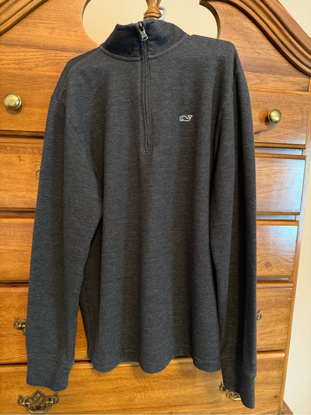 Vineyard Vines Men’s Dark Charcoal 1/4 Zip Sweater